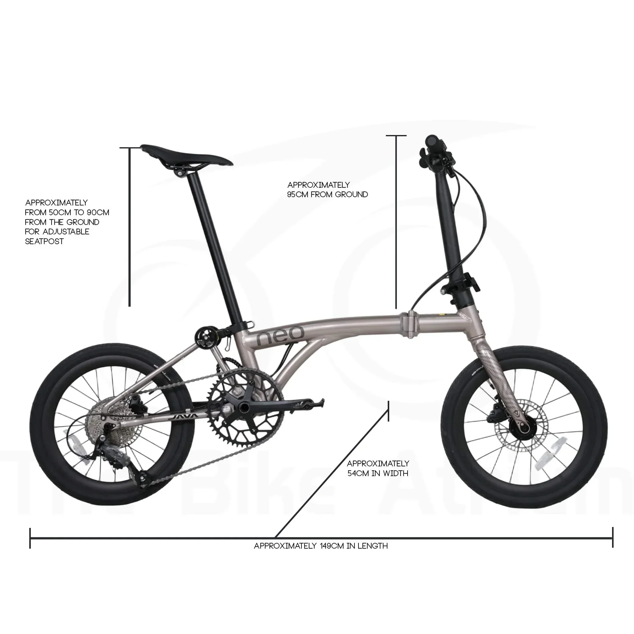 Java NEO 349AL 9S 16" Folding Bike - Image 4
